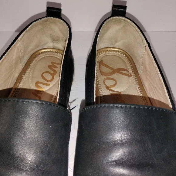 Sam Edelman Women's Black Leather Espadrille Loafers Size 9 - Picture 5 of 16
